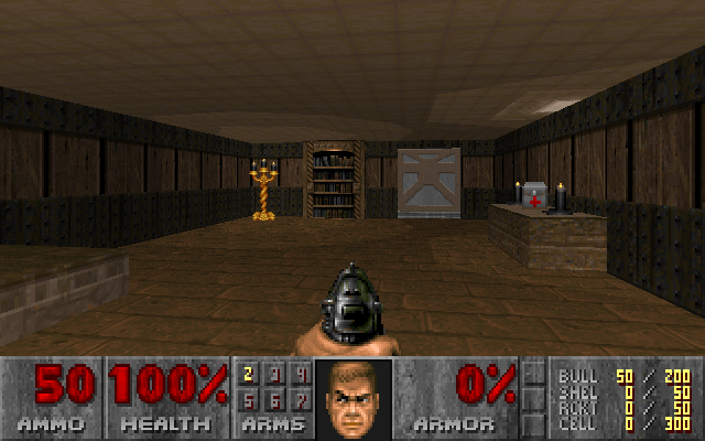 Screenshot of DOOM map Secret Lab version 0.4